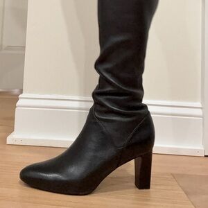 Cole Haan Nike Air Black leather high shaft Boots